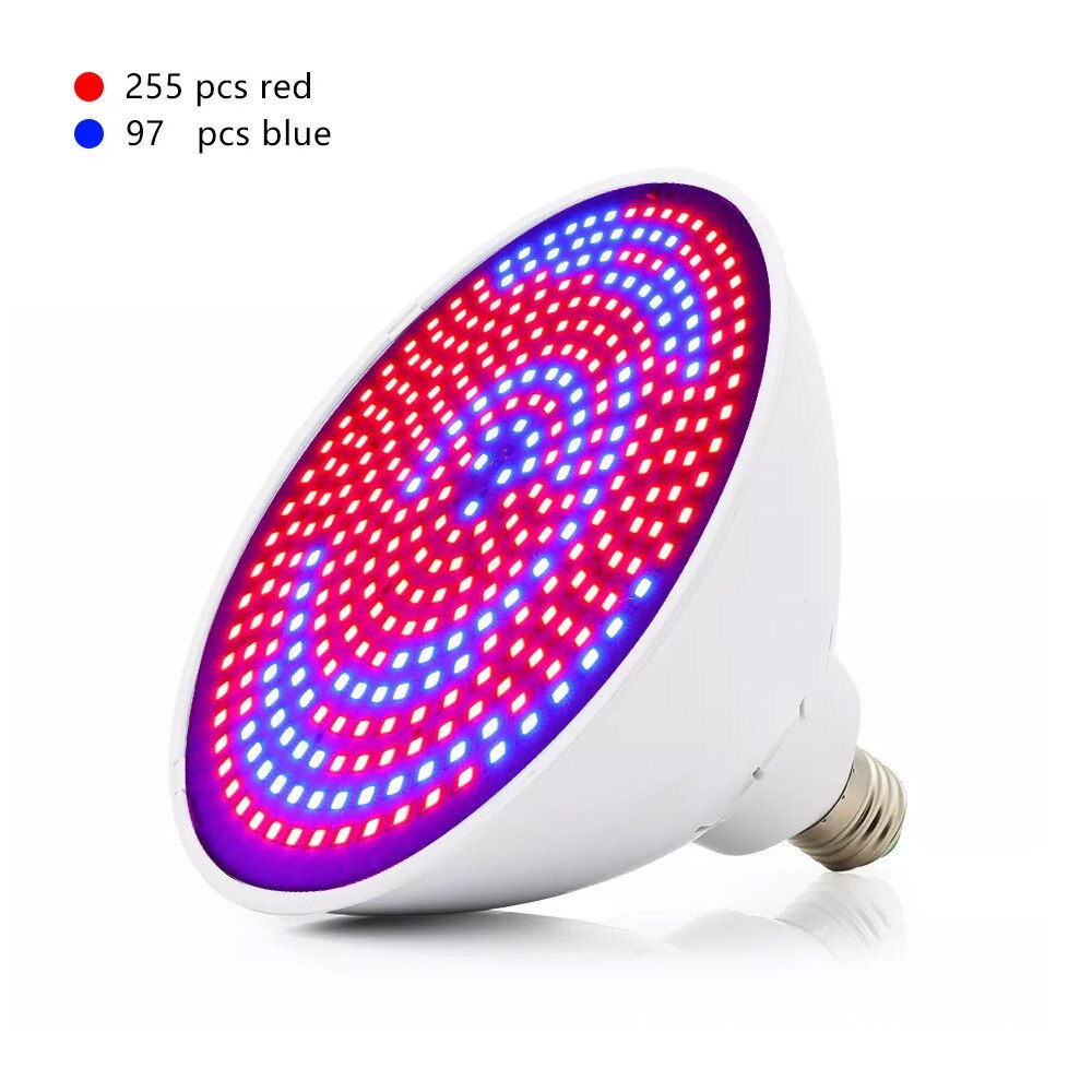E27 성장 전구 LED 성장 빛 전체 스펙트럼 레드 블루 352LED 성장 램프 60W 실내 식물 램프, Lampada 꽃 수경법